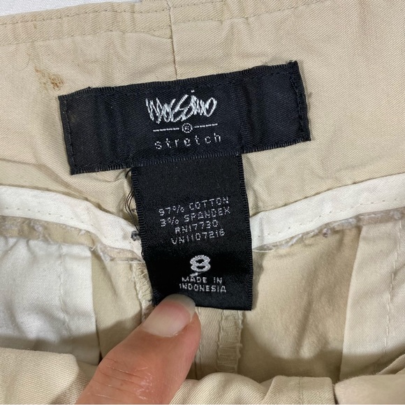 Mossimo Stretch Khaki Shorts Cuffed Pockets size 8 women’s shorts - Picture 2 of 8